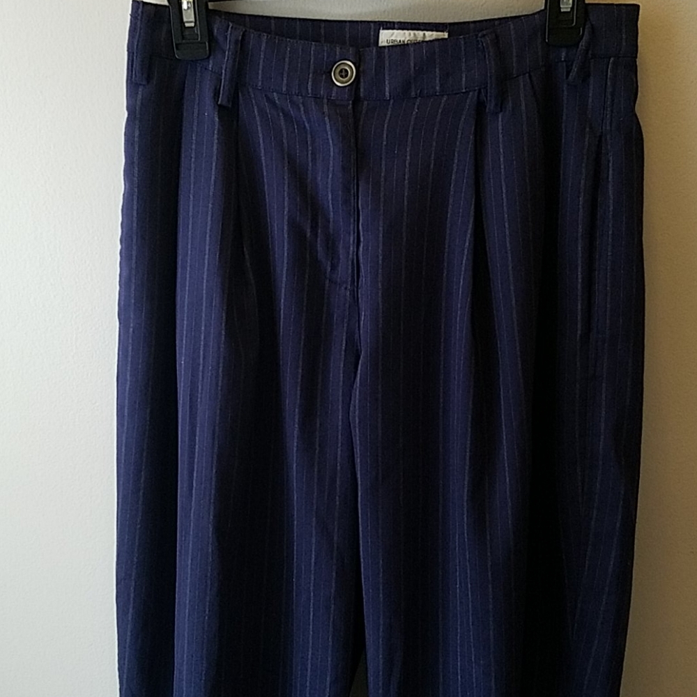 Urban Outfitters wideleg pinstripe pleated pants